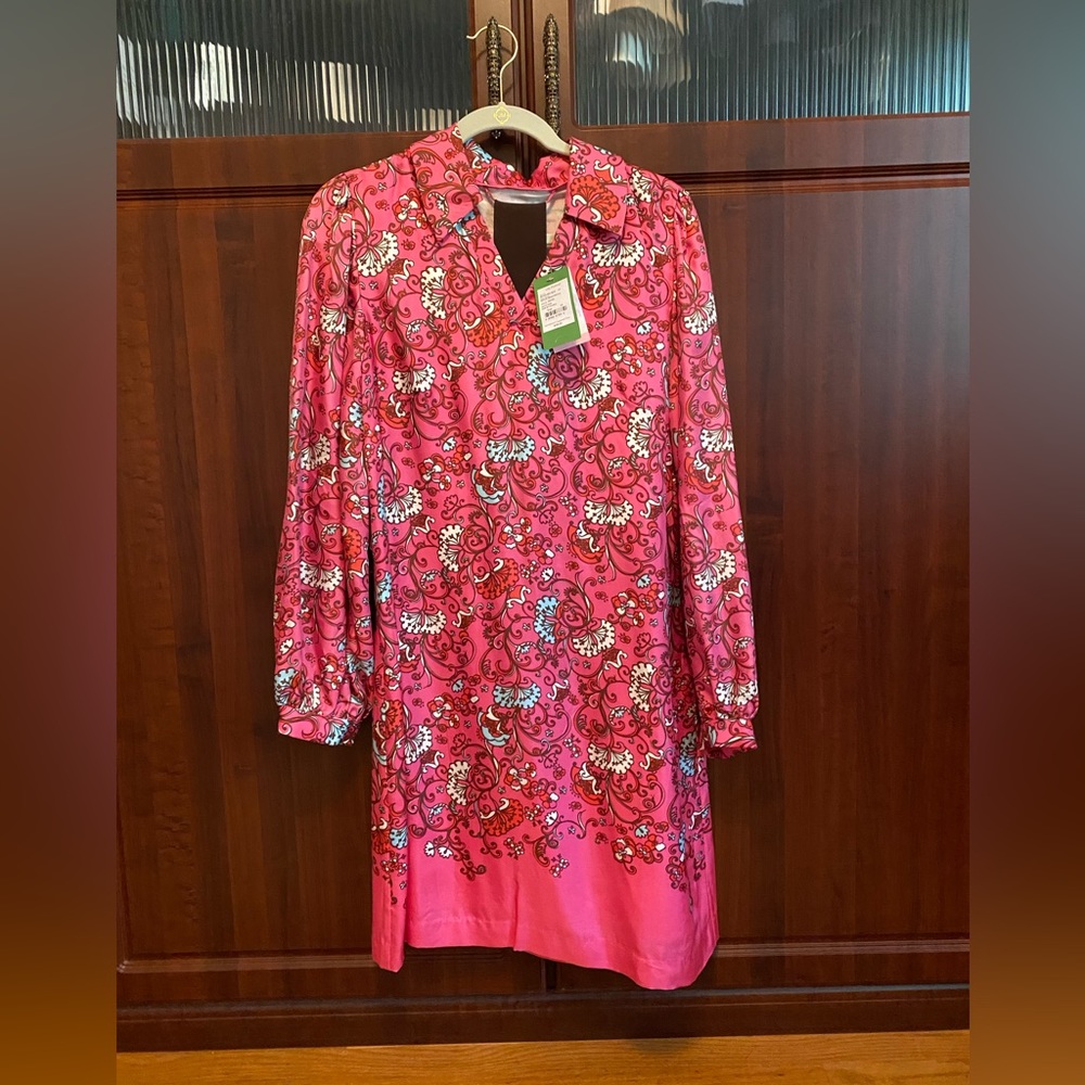NWT Lilly Pulitzer Pink Silk Dress
